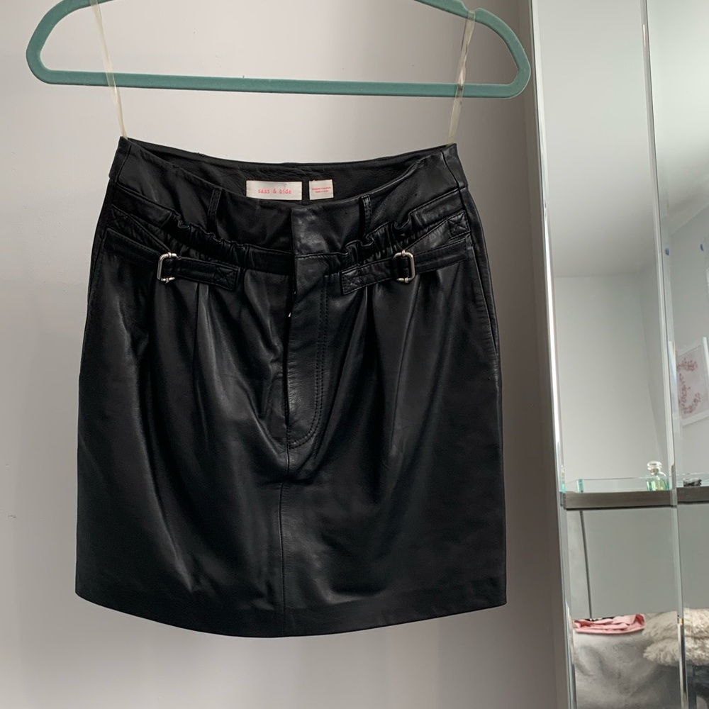 Sass and Bide leather skirt